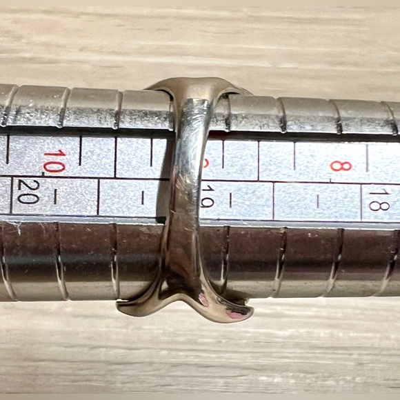 Navajo Designer Signed (TL) Sterling Silver Abstract Multicolor Inlay Ring - Picture 10 of 10